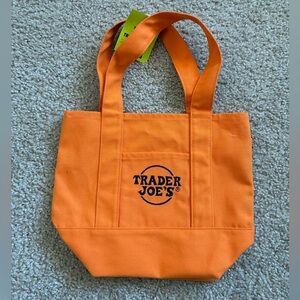 Trader Joe's Orange Canvas mini Tote Bag